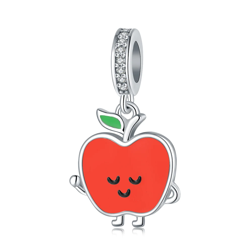 925 Sterling Silver Cute Apple Beads Sparkling Zircon Charms Fit European Bracelet/Necklace Jewelry For Women Teen Girls Gifts
925 Sterling Silver Cute Apple Beads Sparkling Zircon Charms Fit European Bracelet/Necklace Jewelry For Women Teen Girls Gifts