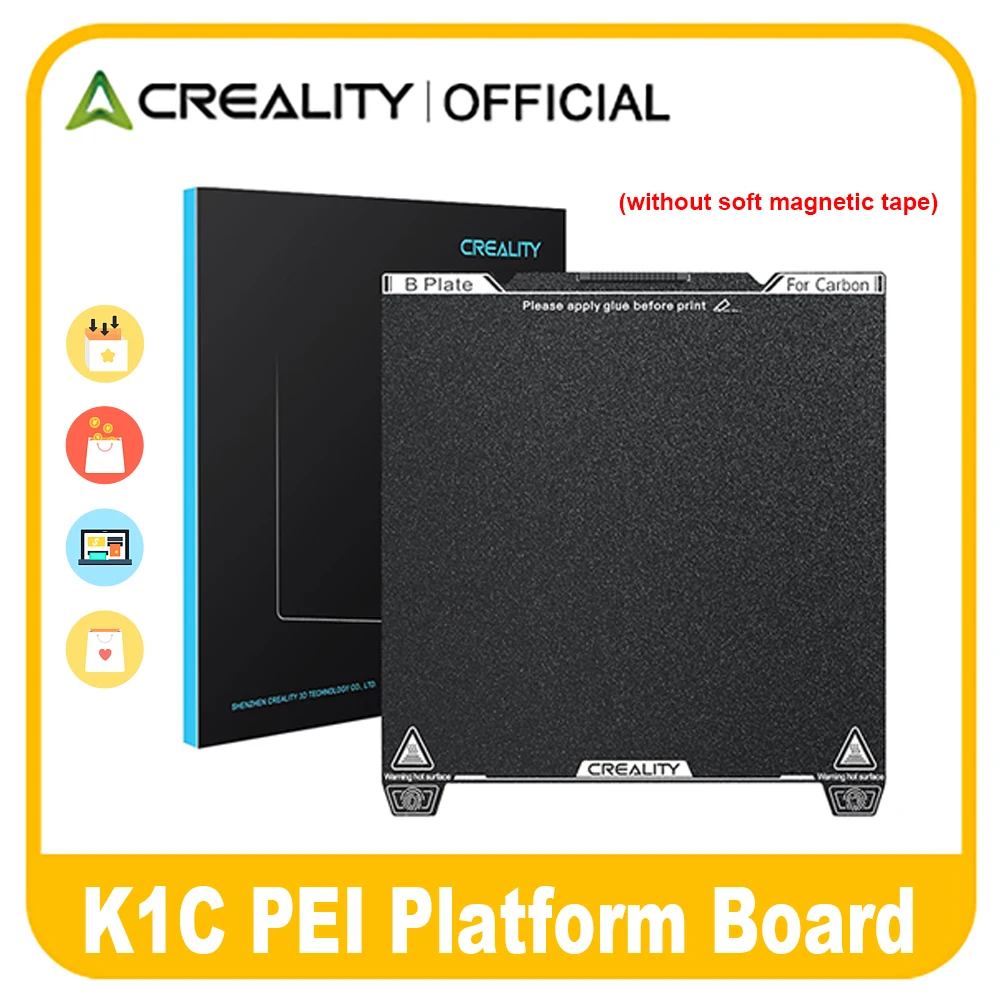 Creality K1C Build Plate 235x235mm PEI Sheet Magnetic Flexible Spring Steel Bed Plate for K1/K1C/Ender 3/Ender V3 KE/SE
Creality K1C Build Plate 235x235mm PEI Sheet Magnetic Flexible Spring Steel Bed Plate for K1/K1C/Ender 3/Ender V3 KE/SE