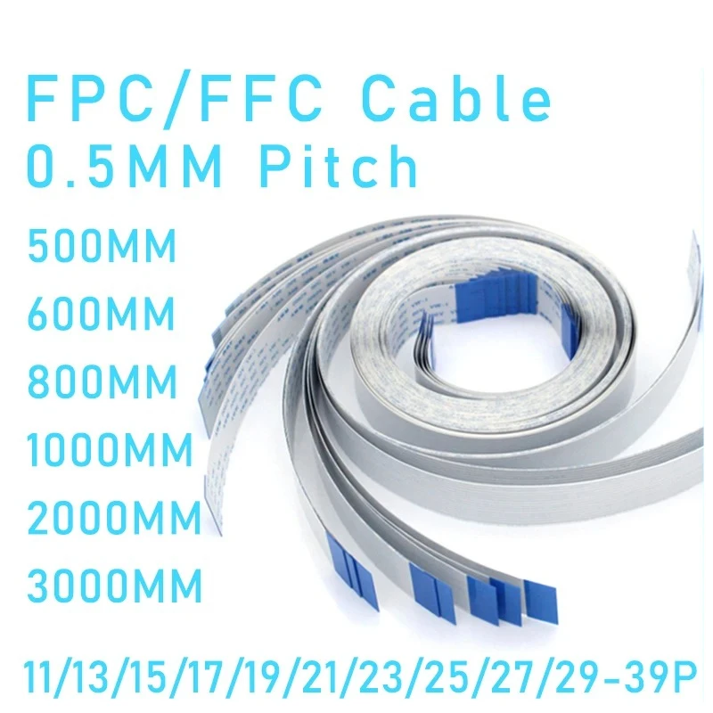 2PCS FPC FFC Ribbon Flexible Flat Cable 9/11/13/15/17/19/21/23/25/27/29 Pitch 0.5MM 1.0MM 500MM/600MM/800MM/1000MM/2000MM/3000MM
2PCS FPC FFC Ribbon Flexible Flat Cable 9/11/13/15/17/19/21/23/25/27/29 Pitch 0.5MM 1.0MM 500MM/600MM/800MM/1000MM/2000MM/3000MM