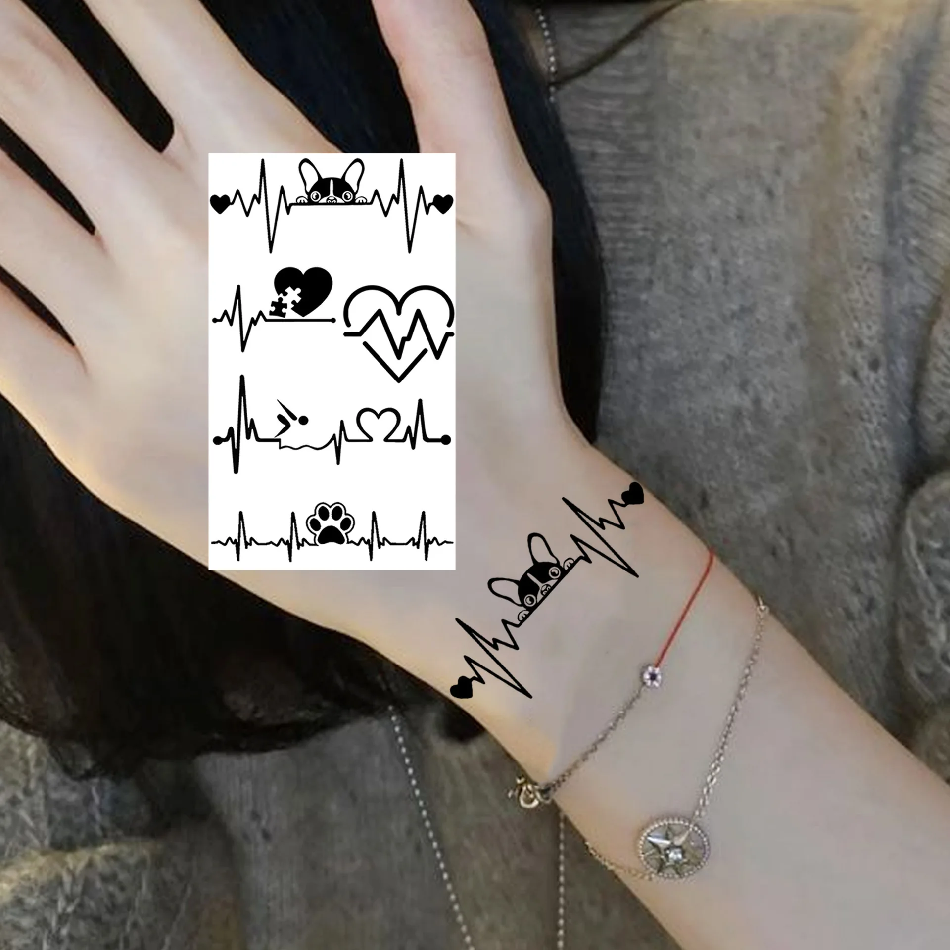 Waterproof Infiniti Heartbeat Line Tattoo Stickers Premium Durable Non Toxic Easy Apply for Hand Back Finger
Waterproof Infiniti Heartbeat Line Tattoo Stickers Premium Durable Non Toxic Easy Apply for Hand Back Finger