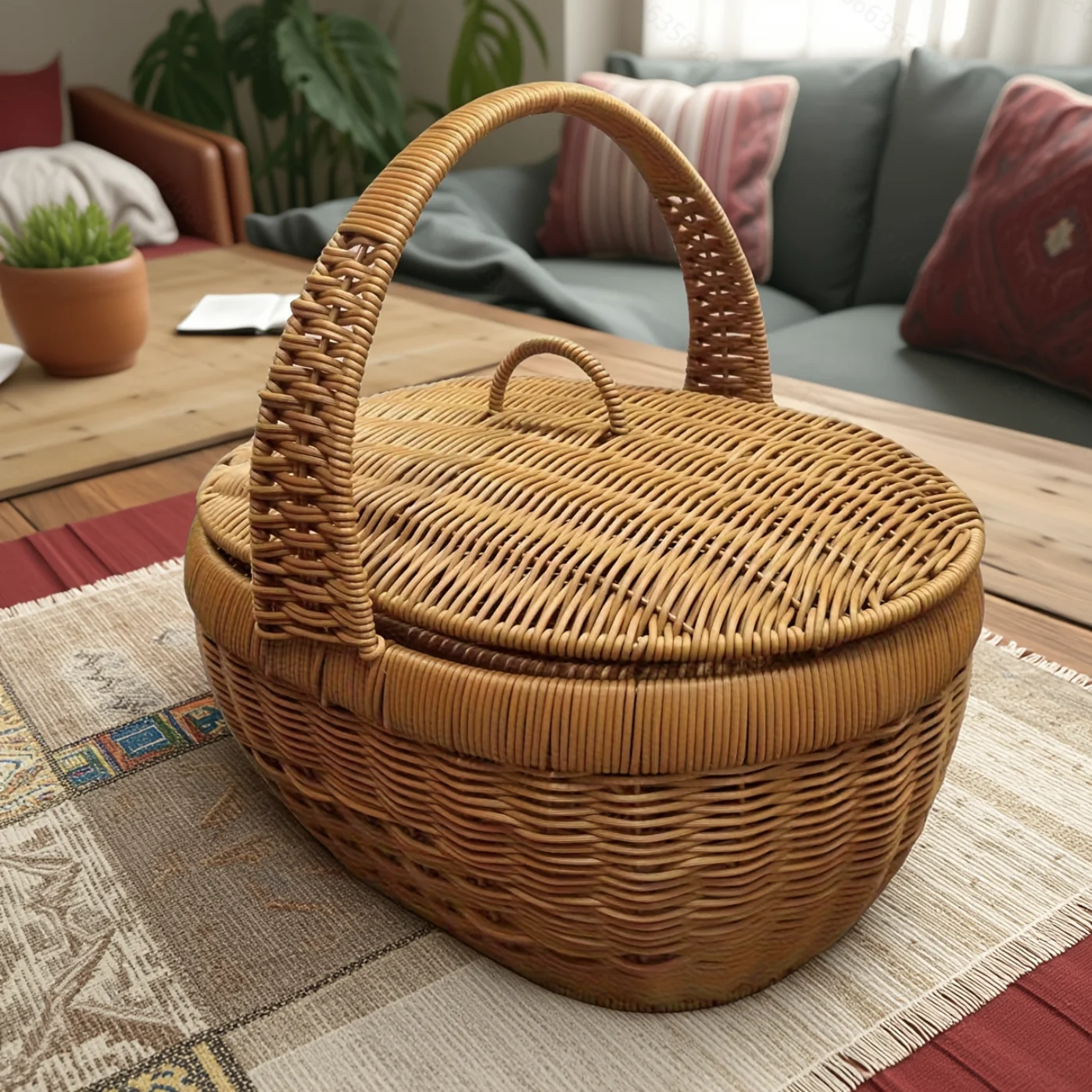 Oval covered tote basket/storage basket/shopping basket/storage basket/harvest basket/miscellaneous items/gifts/farm garden yard
Oval covered tote basket/storage basket/shopping basket/storage basket/harvest basket/miscellaneous items/gifts/farm garden yard