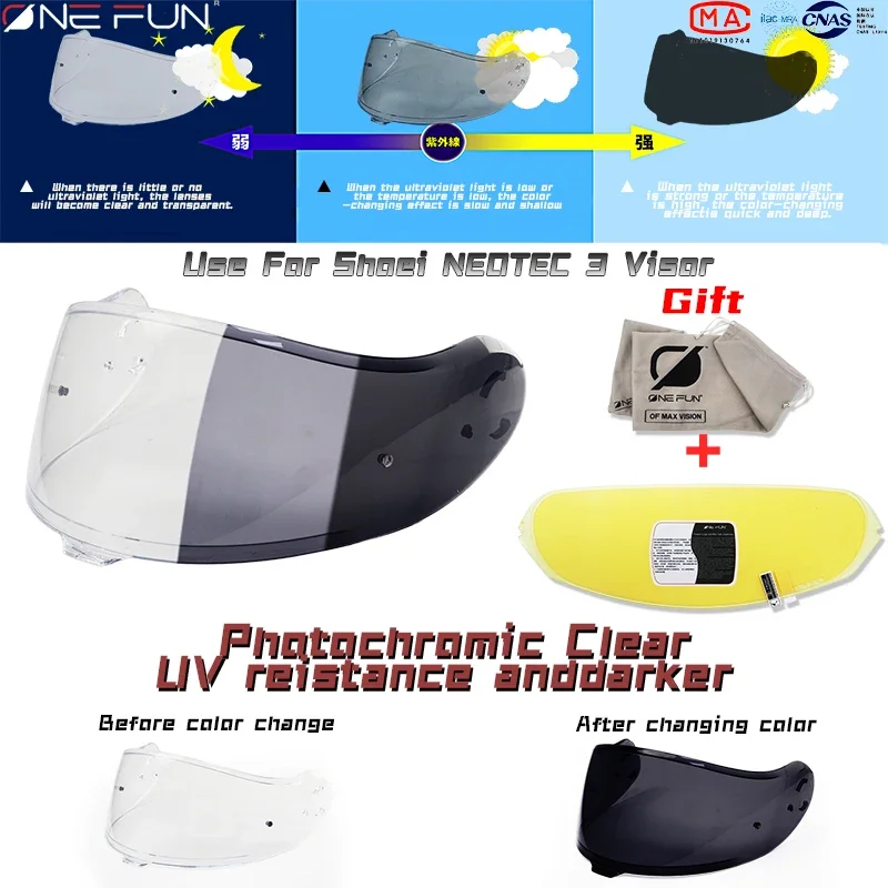 NEOTEC3 Photochromic Helmet visor motorcycle Replacement for SHOEI NEOTEC3 CNS-3C Uv-Protected lens shield Anti-fog Accessories
NEOTEC3 Photochromic Helmet visor motorcycle Replacement for SHOEI NEOTEC3 CNS-3C Uv-Protected lens shield Anti-fog Accessories