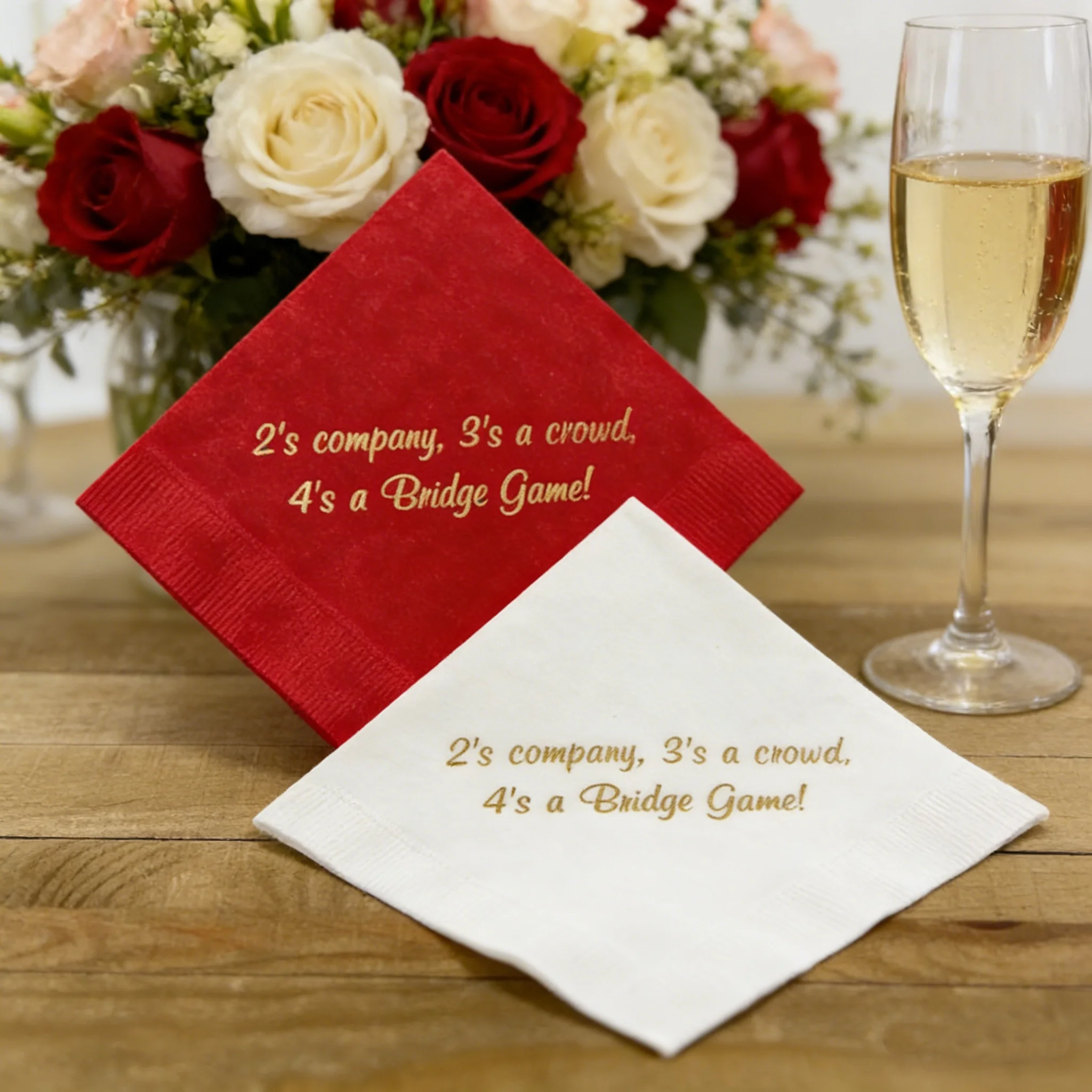 50pcs Custom Printed Bridge Theme Napkins Personalized Fun Hostess Gift for Bridge Players Friends
50pcs Custom Printed Bridge Theme Napkins Personalized Fun Hostess Gift for Bridge Players Friends
