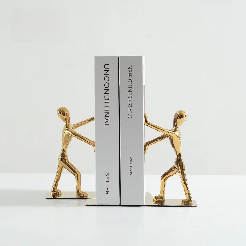 Modern Luxury Gold Bookends Creative Metal Character Desk Accessories Silver Book Rest Decorations for Study Room Sample Room
Modern Luxury Gold Bookends Creative Metal Character Desk Accessories Silver Book Rest Decorations for Study Room Sample Room