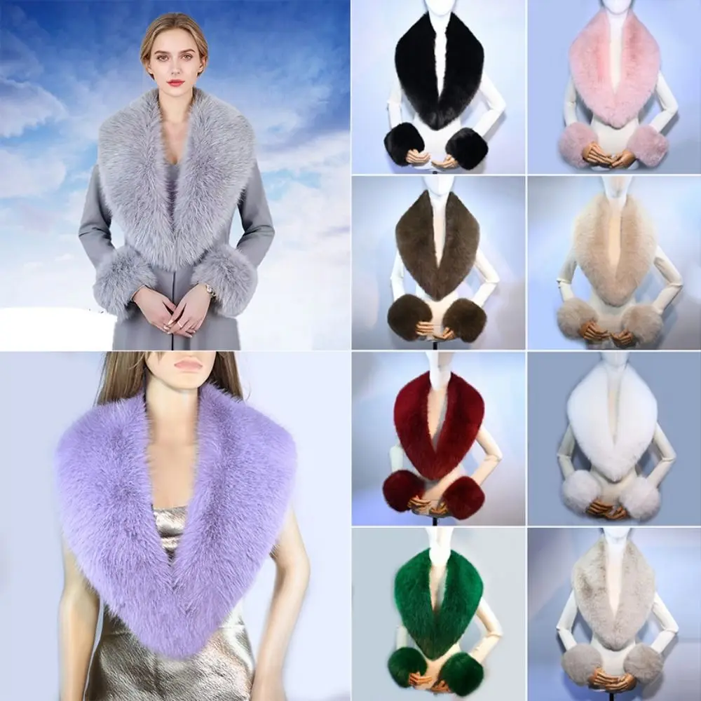 3Pcs Set Faux Fur Material Faux Fur Collar Cuffs Set Warm Texture Detachable Faux Fur Scarves Soft Touch
3Pcs Set Faux Fur Material Faux Fur Collar Cuffs Set Warm Texture Detachable Faux Fur Scarves Soft Touch