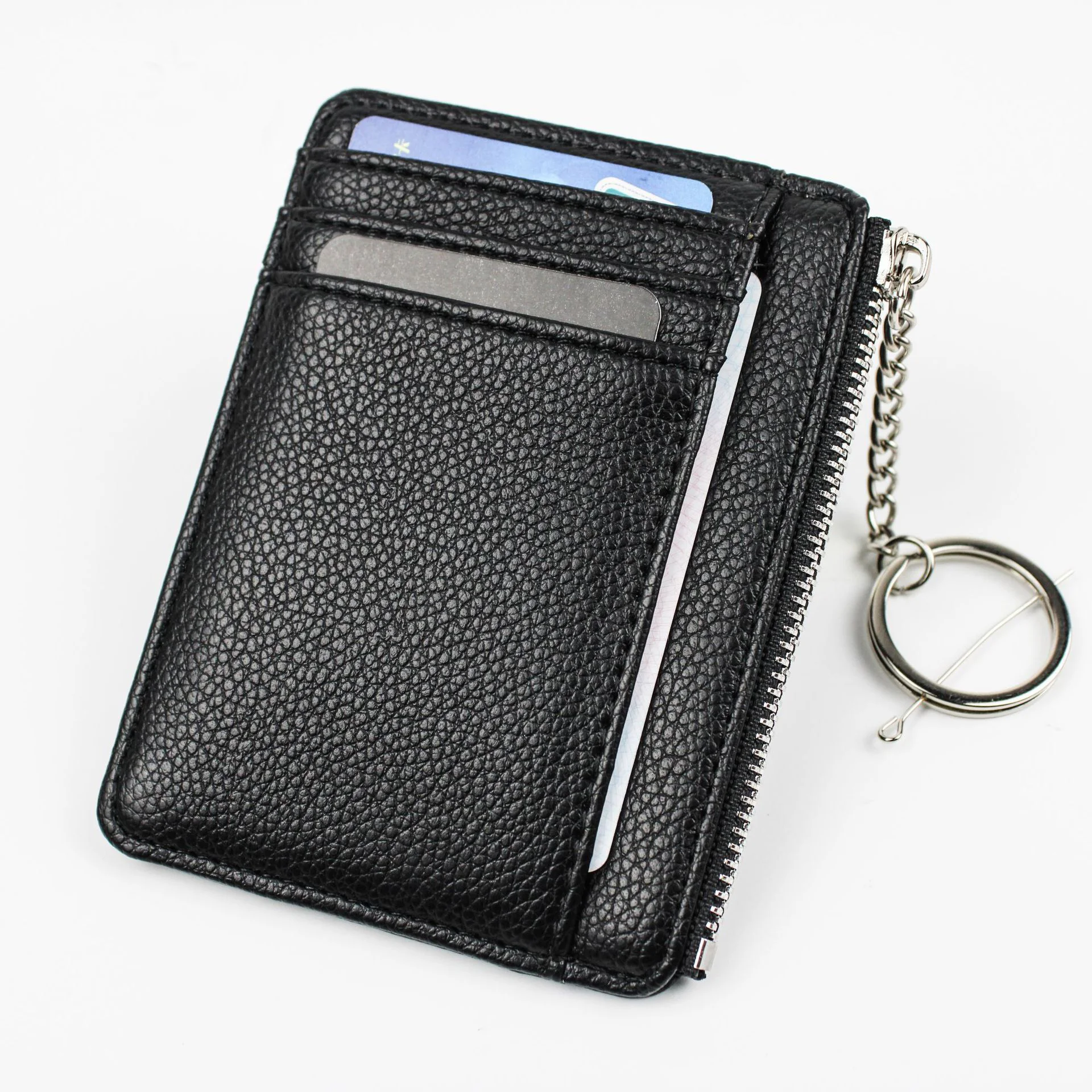 New Slim Credit Card Holder Wallet ID Card Case Coin Purse With Zipper Ring Mini Men's Leather Money Bag For Women 4 Colors
New Slim Credit Card Holder Wallet ID Card Case Coin Purse With Zipper Ring Mini Men's Leather Money Bag For Women 4 Colors