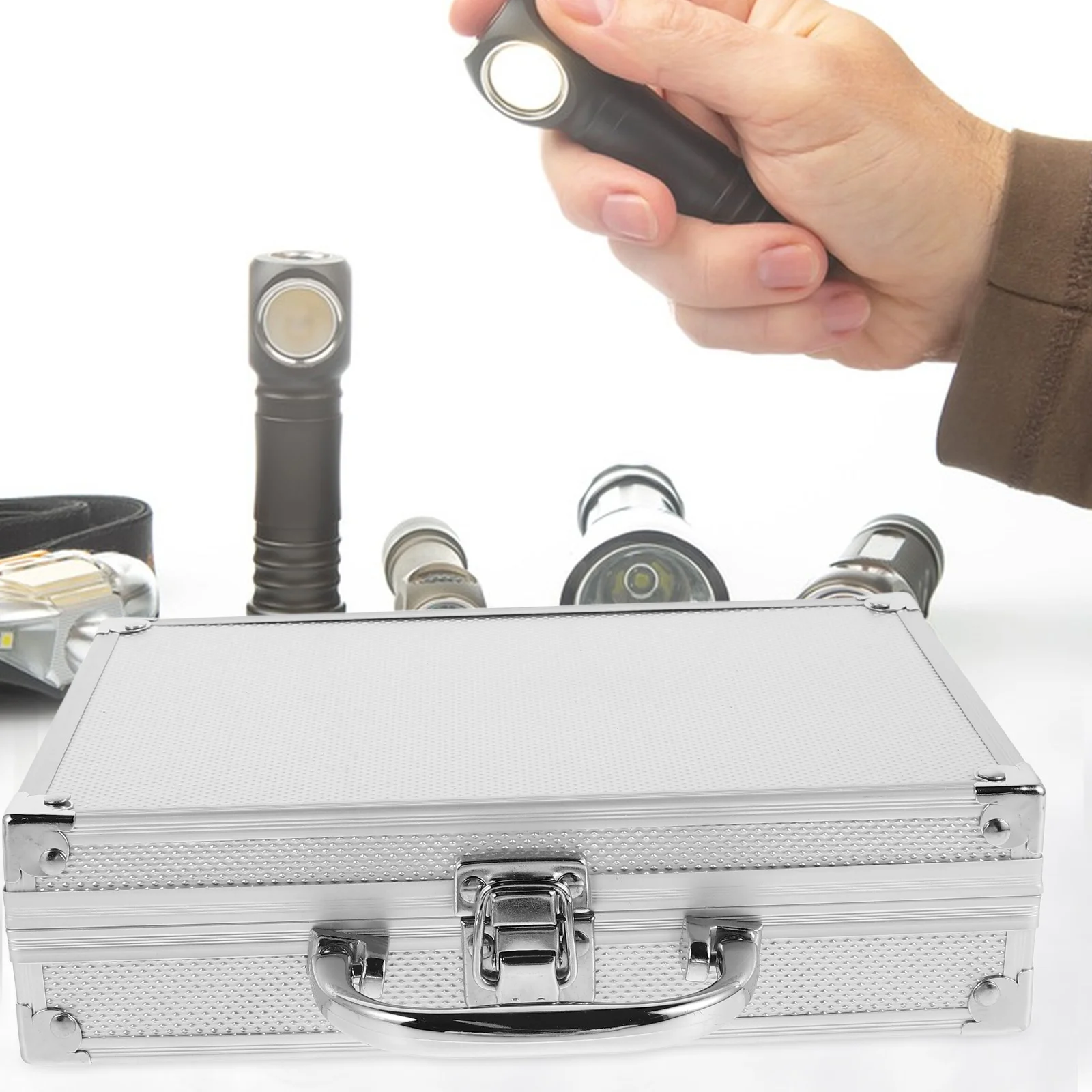 Flashlight Tool Box Aluminum Briefcases for Men Caja De Herramientas Mini Barber Alloy Carrying Travel
Flashlight Tool Box Aluminum Briefcases for Men Caja De Herramientas Mini Barber Alloy Carrying Travel