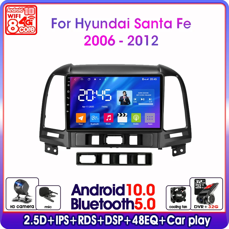 Android 10 2din для Hyundai Santa Fe 2006-2012 GPS-навигация Радио мультимедийный автомобильный видеоплеер MP5 DVD стерео Carplay колонки
Android 10 2din для Hyundai Santa Fe 2006-2012 GPS-навигация Радио мультимедийный автомобильный видеоплеер MP5 DVD стерео Carplay колонки