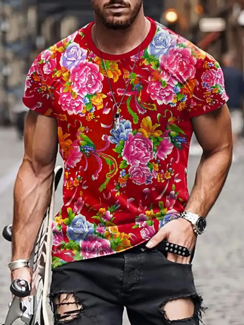 Large Flower 3D Print T Shirt for Men Hip Hop Trend Harajuku Streetwear Summer Outdoor Sports Short Sleeve Tops Loose O-neck Tee
Large Flower 3D Print T Shirt for Men Hip Hop Trend Harajuku Streetwear Summer Outdoor Sports Short Sleeve Tops Loose O-neck Tee