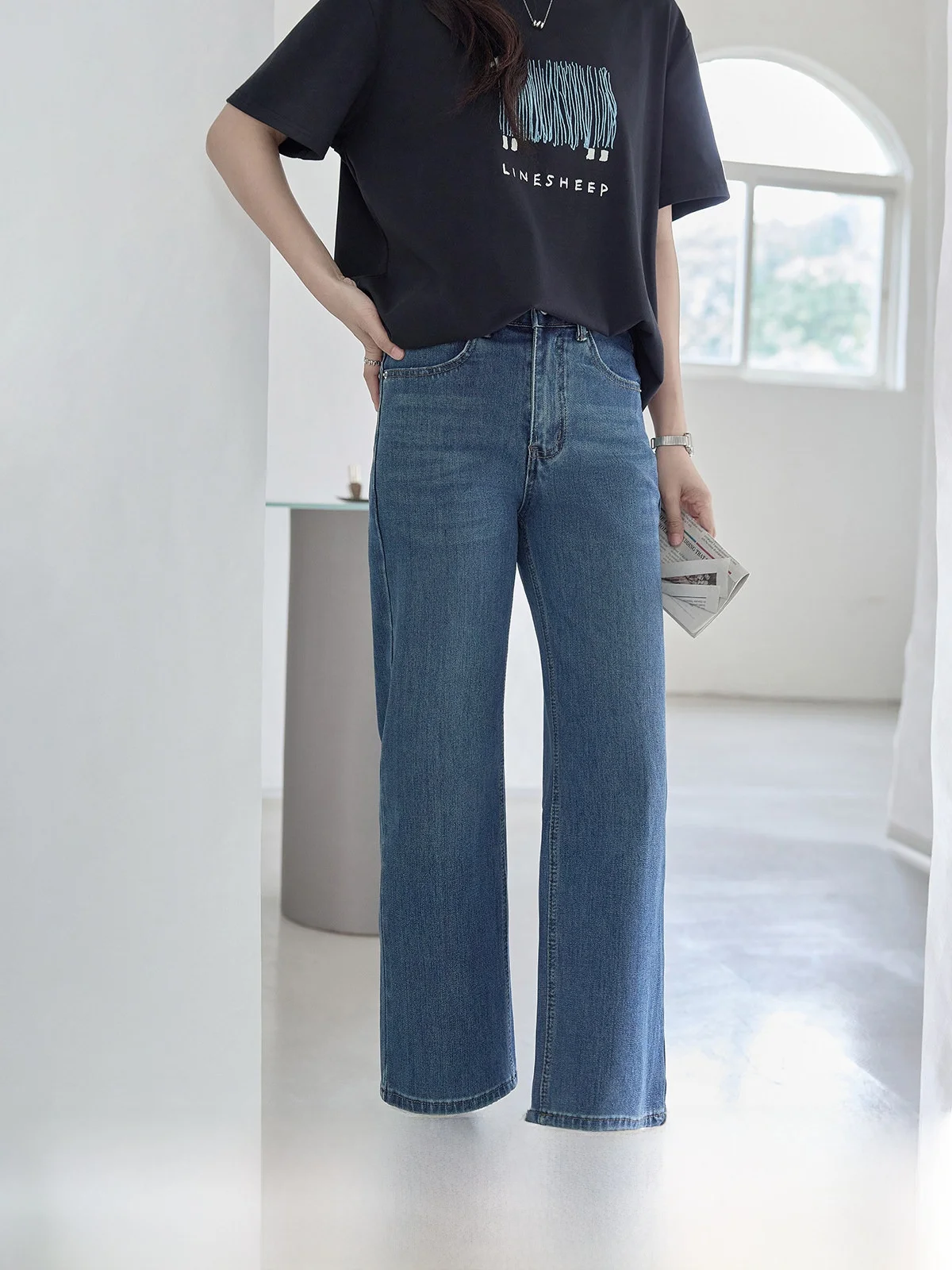 High Waist Blue Jeans Women's Slim Fit Nine Points Pants Summer New Style Versatile Straight Leg Commute Style No Stretch
High Waist Blue Jeans Women's Slim Fit Nine Points Pants Summer New Style Versatile Straight Leg Commute Style No Stretch