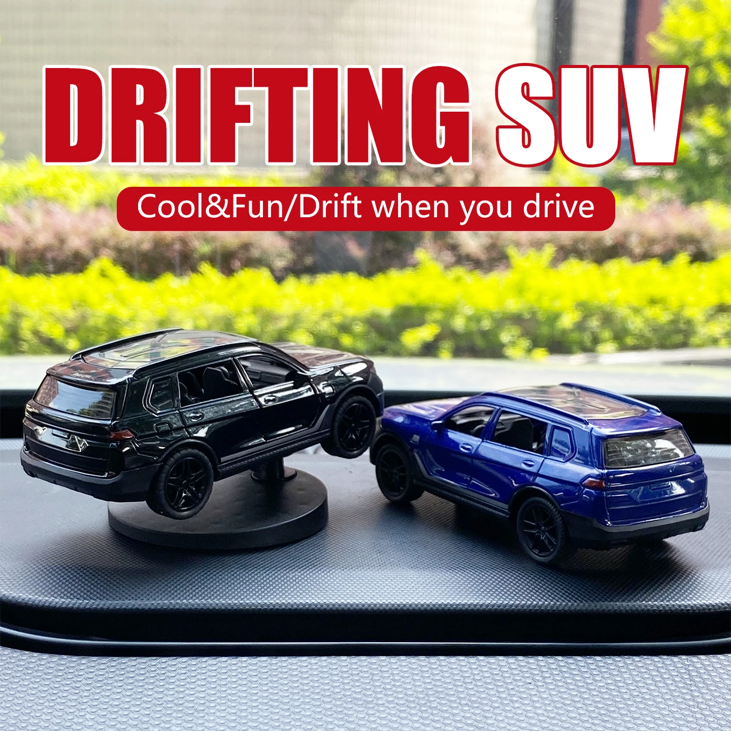 SUV Drifting Car Ornaments Dashboard sport utility vehicle model Fishtail Move Turn Swing Sway decorations accessories cool fun
SUV Drifting Car Ornaments Dashboard sport utility vehicle model Fishtail Move Turn Swing Sway decorations accessories cool fun