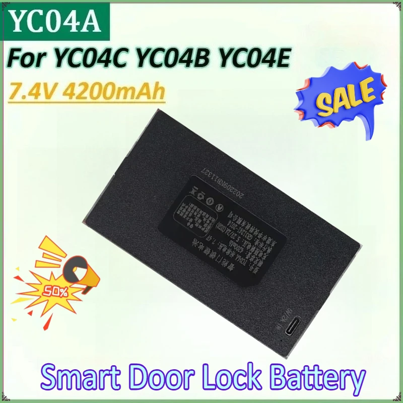YC04A 7.4V 4200mAh Smart Door Lock Battery for YC04B YC04C YC04E Rechargeable Lithium Fingerprint Lock Batteries Digital Battery
YC04A 7.4V 4200mAh Smart Door Lock Battery for YC04B YC04C YC04E Rechargeable Lithium Fingerprint Lock Batteries Digital Battery