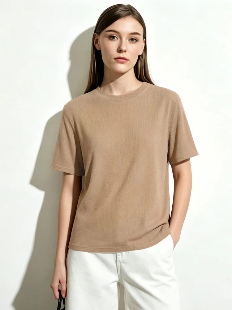 Amii 2026 Summer New Women Solid Cotton T-Shirt Round Neck Short Sleeve Soft Breathable Casual Regular Fit Basic Top 12622195
Amii 2026 Summer New Women Solid Cotton T-Shirt Round Neck Short Sleeve Soft Breathable Casual Regular Fit Basic Top 12622195