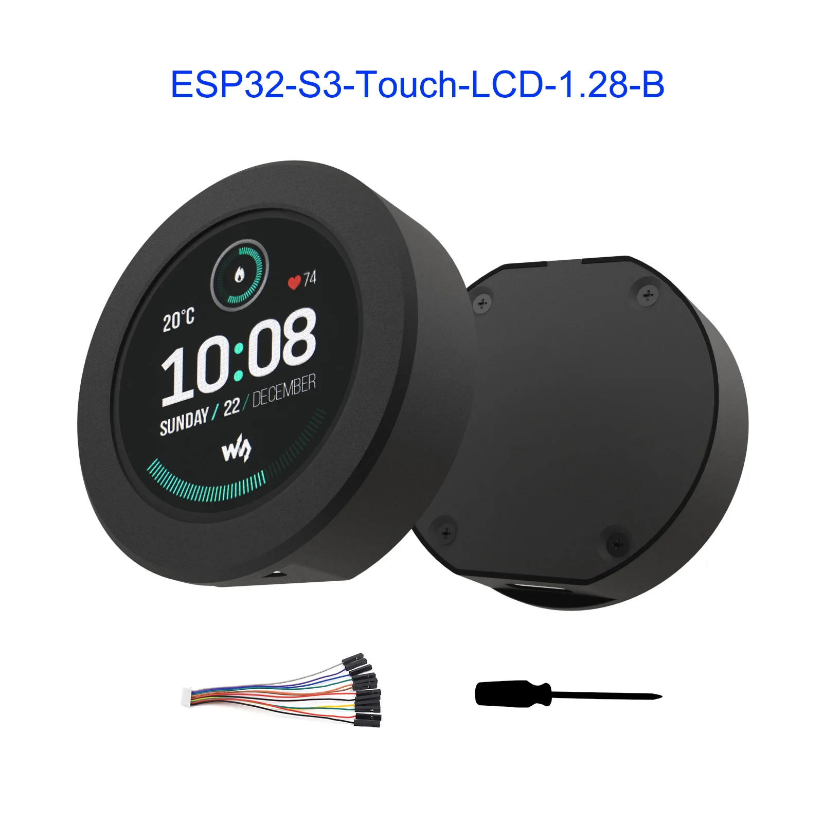 ESP32-S3 Development Board,with 1.28inch Round Touch LCD,Accelerometer And Gyroscope Sensor,Round Display,With CNC Metal Cas
ESP32-S3 Development Board,with 1.28inch Round Touch LCD,Accelerometer And Gyroscope Sensor,Round Display,With CNC Metal Cas