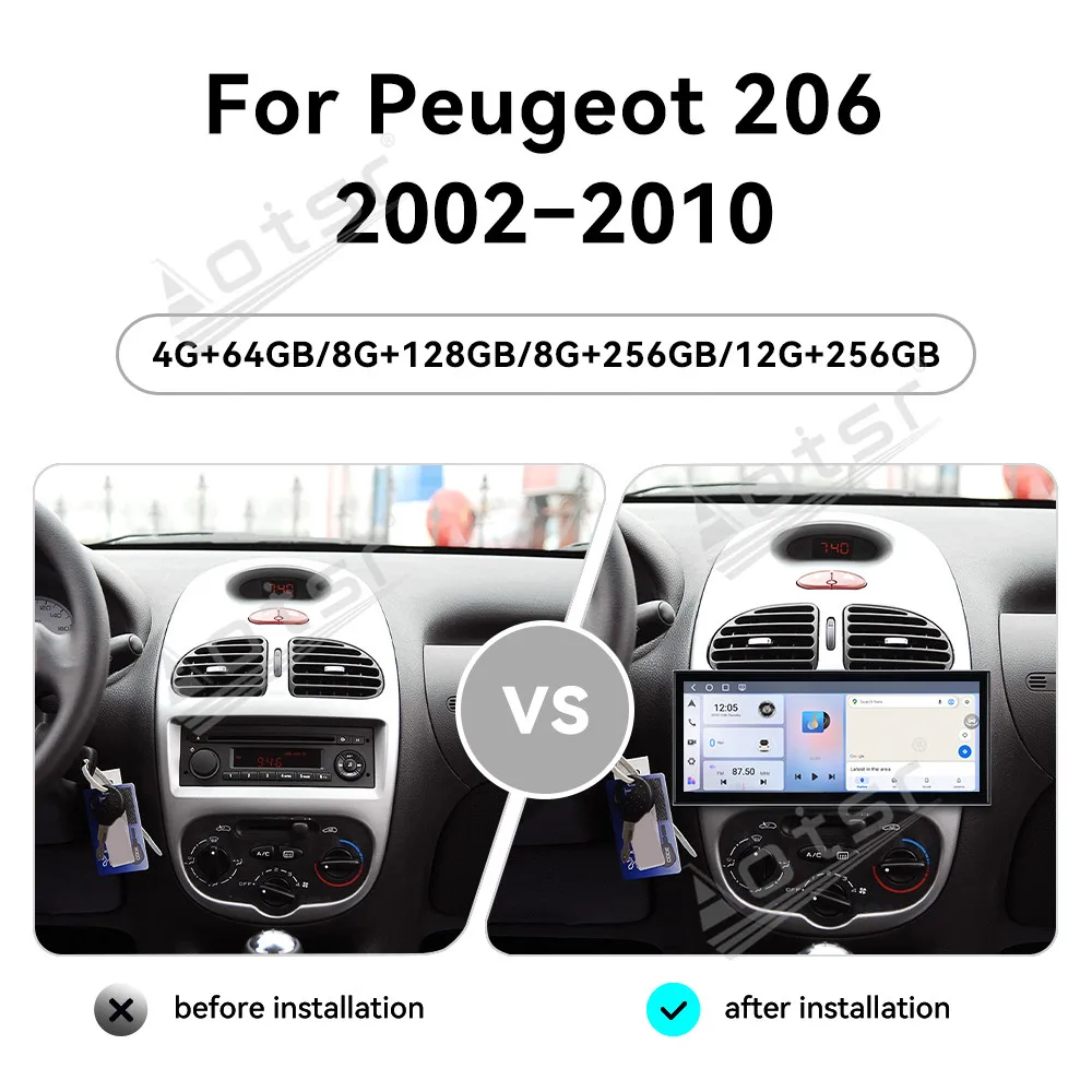 15.8 Inch Android 15 CarPlay For Peugeot 206 2002-2010 Car Radio Touch Screen Multimedia Player GPS Navigation Car Accessories
15.8 Inch Android 15 CarPlay For Peugeot 206 2002-2010 Car Radio Touch Screen Multimedia Player GPS Navigation Car Accessories