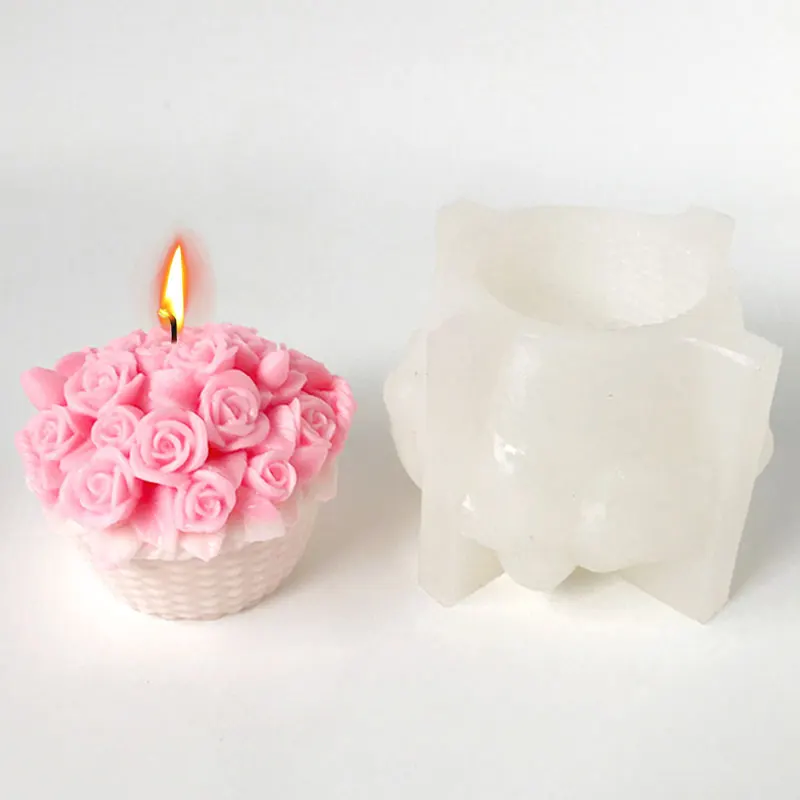Romantic Rose Candle Silicone Mold Flower Basket Soap Plaster Mould Chocolate Ice Making Tool Home Decor Valentine's Day Gifts
Romantic Rose Candle Silicone Mold Flower Basket Soap Plaster Mould Chocolate Ice Making Tool Home Decor Valentine's Day Gifts