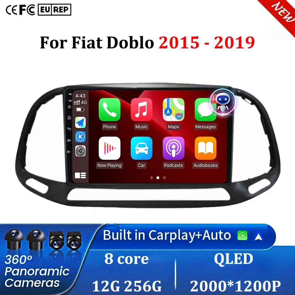 CarPlay Auto 4G GPS Navigation Stereo Head Unit For FIAT DOBLO 2015 -2018 2019 Android 16 Car Radio Multimedia Video Player WF
CarPlay Auto 4G GPS Navigation Stereo Head Unit For FIAT DOBLO 2015 -2018 2019 Android 16 Car Radio Multimedia Video Player WF