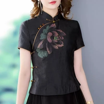 Летний женский модный костюм Qipao Daionable 2022, новый китайский костюм Тан для мамы, топ с шелком Fraant Cloud и черепахой...
Летний женский модный костюм Qipao Daionable 2022, новый китайский костюм Тан для мамы, топ с шелком Fraant Cloud и черепахой...