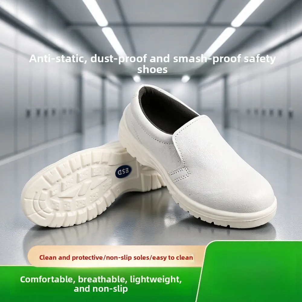 Breathable White Anti-static Safety Shoes Steel Toe Cap Anti-smash Industrial Protective Footwear Dust-free Cleanroom Work Shoes
Breathable White Anti-static Safety Shoes Steel Toe Cap Anti-smash Industrial Protective Footwear Dust-free Cleanroom Work Shoes