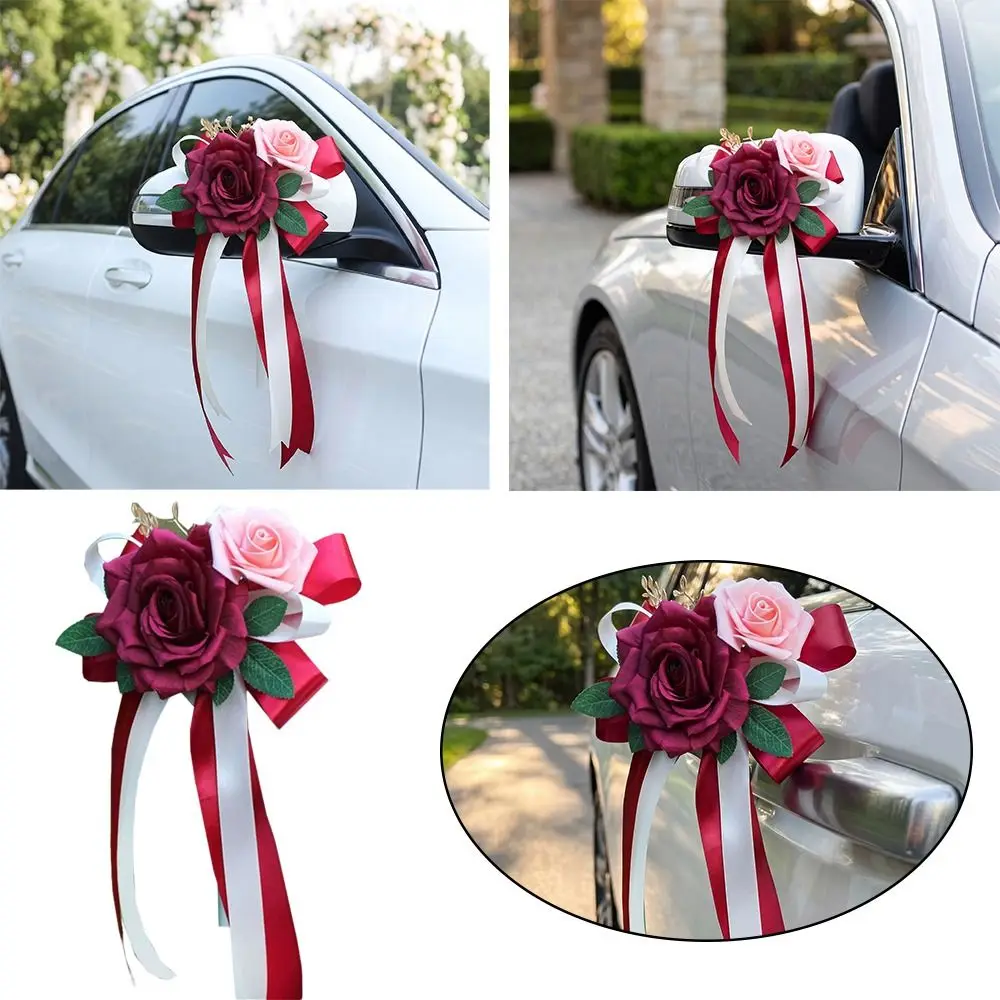 Retro Bow Wedding Car Decoration Luxury Wedding Party Rearview Mirror Decoration Classic Design Flower Decoration
Retro Bow Wedding Car Decoration Luxury Wedding Party Rearview Mirror Decoration Classic Design Flower Decoration