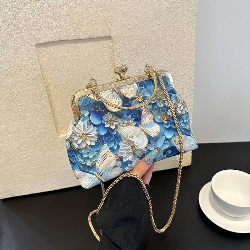 Fashion Vintage Seashell Flower Evening Bags Summer New Ladies Metal Handle Handbags Gold Chain Shoulder Bag For Women Party
Fashion Vintage Seashell Flower Evening Bags Summer New Ladies Metal Handle Handbags Gold Chain Shoulder Bag For Women Party