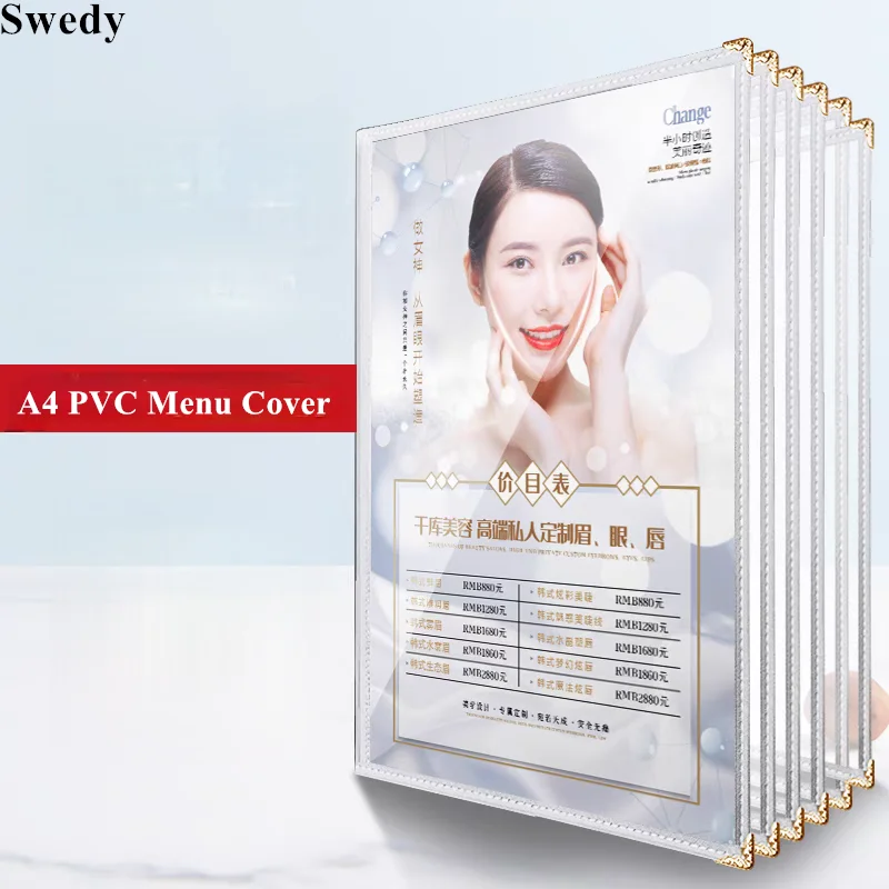 10 Pieces A4 PU Leather Menu Cover 8.5X11 Inch 1 Page 2 Views Triple Fold PVC Restaurant Menu Paper Sign Holder Frame
10 Pieces A4 PU Leather Menu Cover 8.5X11 Inch 1 Page 2 Views Triple Fold PVC Restaurant Menu Paper Sign Holder Frame