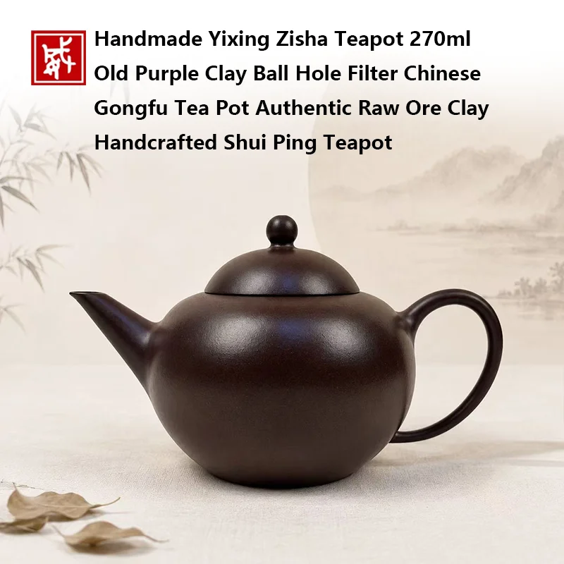 Handmade Yixing Zisha Teapot 270ml Old Purple Clay Ball Hole Filter Gongfu Tea Pot Authentic Raw Ore Clay Handcrafted Chinese Te
Handmade Yixing Zisha Teapot 270ml Old Purple Clay Ball Hole Filter Gongfu Tea Pot Authentic Raw Ore Clay Handcrafted Chinese Te