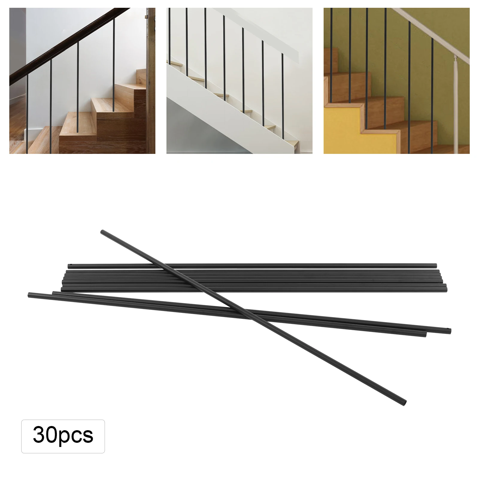 30 Pcs Wrought Iron Balusters Round Hollow Straight Bar Metal Spindles 44" x 5/8" for Staircase Deck Railing NEW
30 Pcs Wrought Iron Balusters Round Hollow Straight Bar Metal Spindles 44" x 5/8" for Staircase Deck Railing NEW