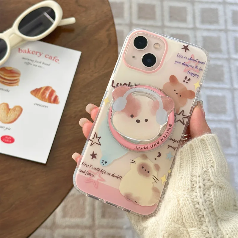 Magnetic shell painted with three cats and dogs, phone case with small dog magnetic bracket for iPhone 11 12 13 14 15 16 pro max
Magnetic shell painted with three cats and dogs, phone case with small dog magnetic bracket for iPhone 11 12 13 14 15 16 pro max