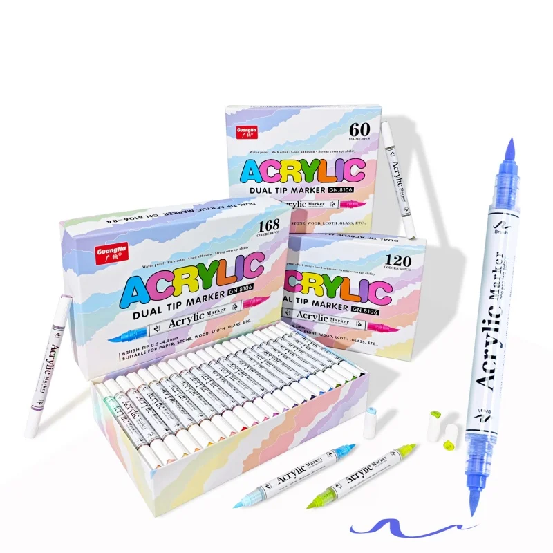 New 168-60 Colors Acrylic Marker Pen for Rock Painting Brush Tip Paint Markers Christmas Markers Waterproof Paint Art Supplies
New 168-60 Colors Acrylic Marker Pen for Rock Painting Brush Tip Paint Markers Christmas Markers Waterproof Paint Art Supplies