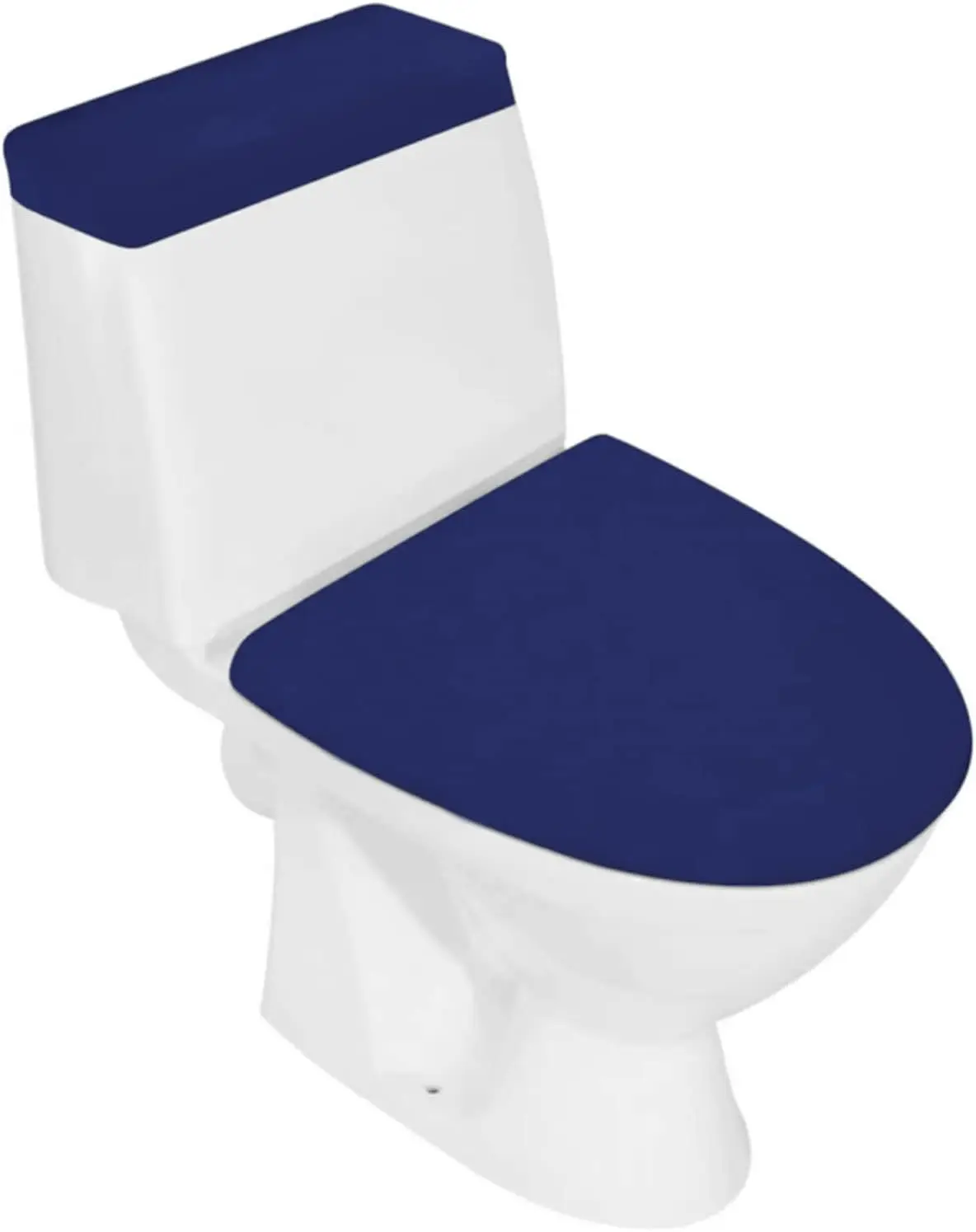 Navy Blue Toilet Lid Set Two-Piece Cover Washable Spandex for Most Toilets
Navy Blue Toilet Lid Set Two-Piece Cover Washable Spandex for Most Toilets