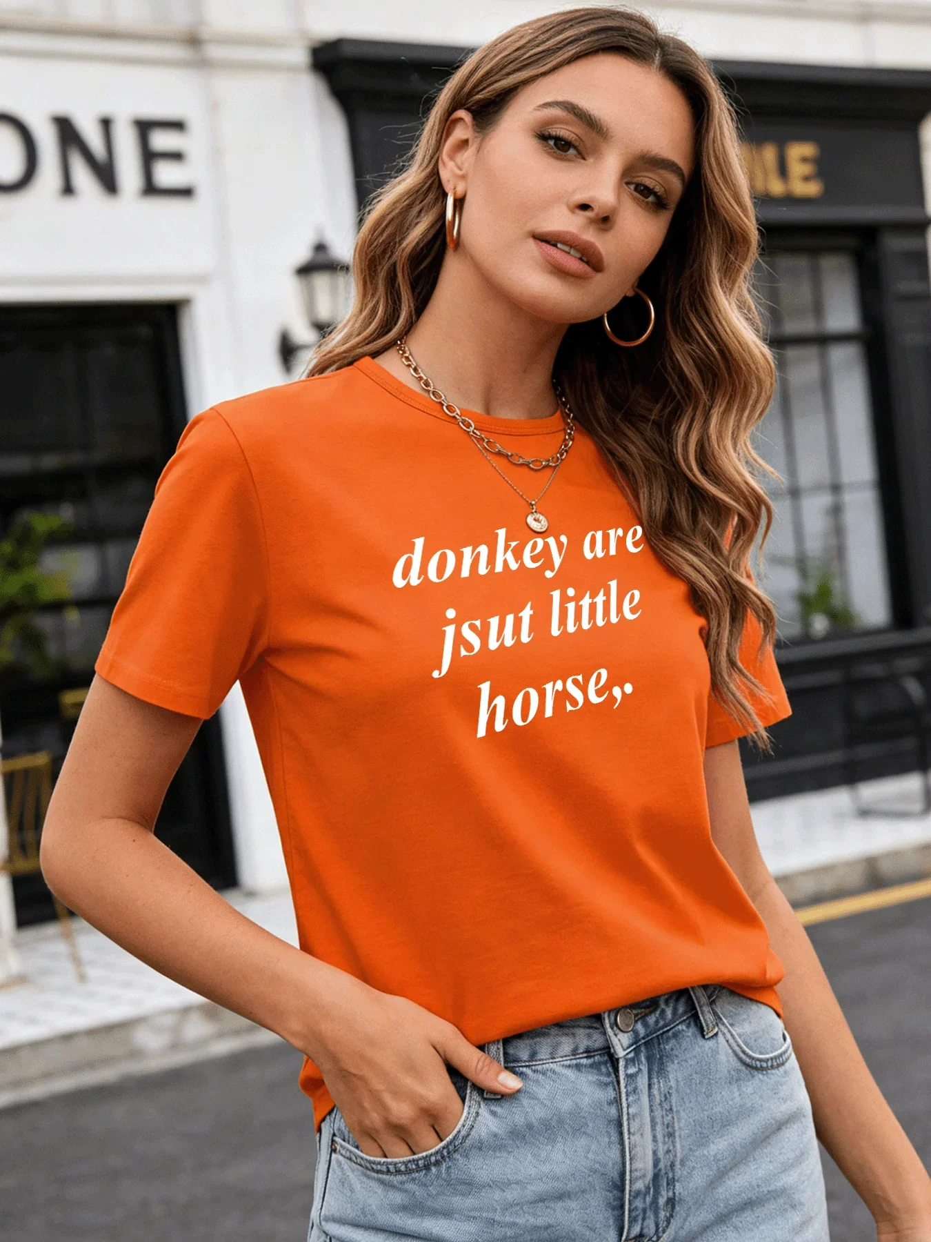 2026 Spring/Summer New Women's Fashion Casual Loose Round Neck Simple Letter Print Short Sleeve T-Shirt Top Y2k Top
2026 Spring/Summer New Women's Fashion Casual Loose Round Neck Simple Letter Print Short Sleeve T-Shirt Top Y2k Top