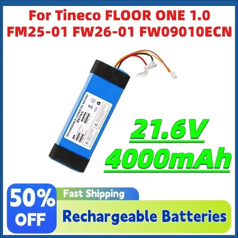 New 4000mAh Vacuum Cleaner Rechargeable Battery for Tineco FLOOR ONE 1.0 FM25-01 FW26-01 FW09010ECN 21.6V Batteries
New 4000mAh Vacuum Cleaner Rechargeable Battery for Tineco FLOOR ONE 1.0 FM25-01 FW26-01 FW09010ECN 21.6V Batteries