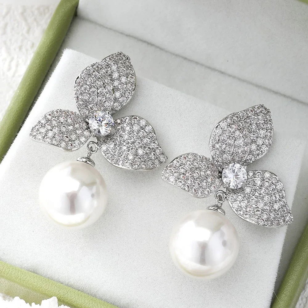 Kellybola Holiday Jewelry Pearl Pendant Earrings Full Elegant Shiny Cubic Zirconia For Women Bridal Wedding Party Gift Top Sale
Kellybola Holiday Jewelry Pearl Pendant Earrings Full Elegant Shiny Cubic Zirconia For Women Bridal Wedding Party Gift Top Sale