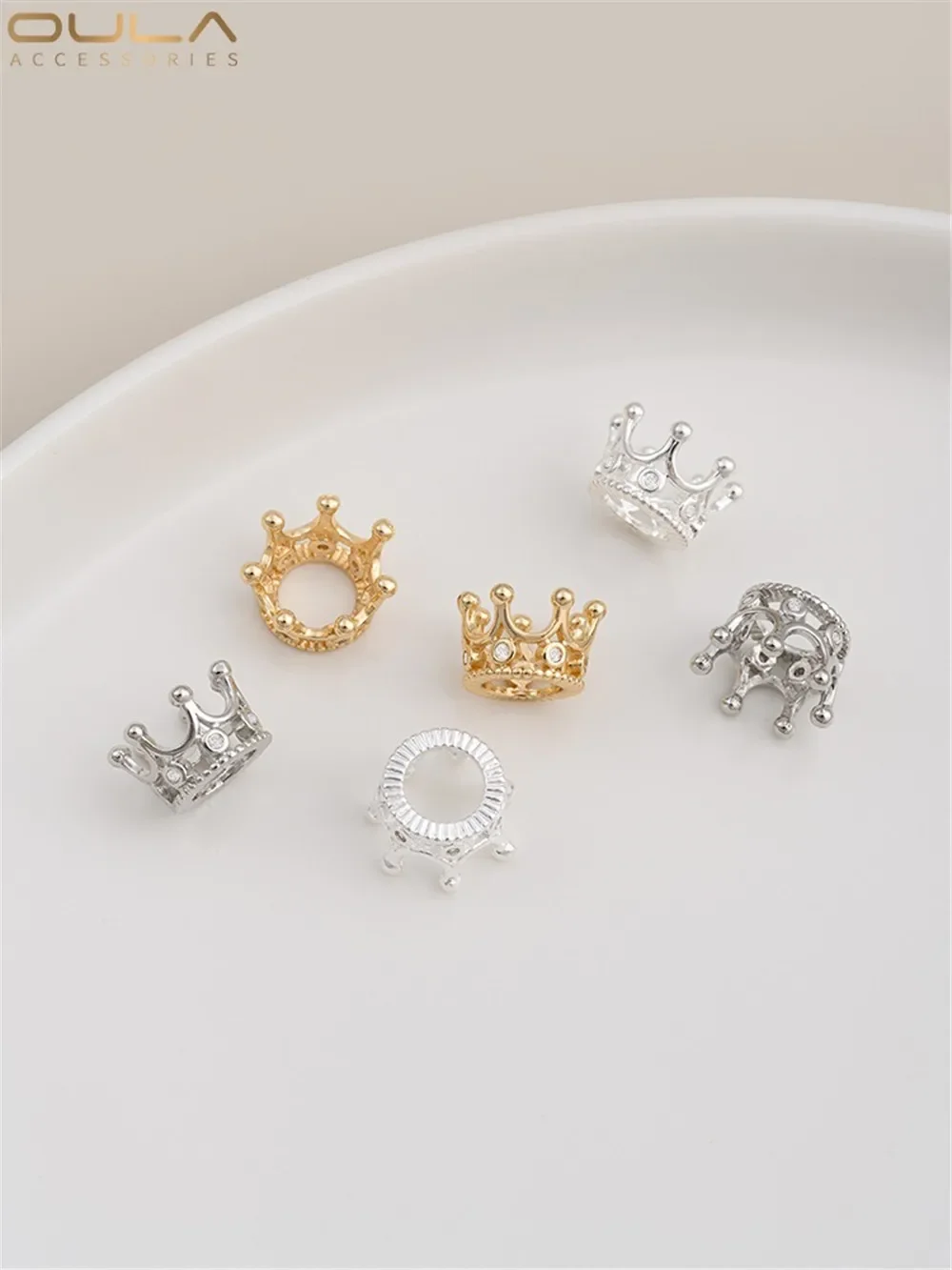 14K Gold-Color Plated Preserved Zircon Crown Bead Barrier Bright Silver Set Bead Circle DIY Handmade Bead Bracelet Accessories
14K Gold-Color Plated Preserved Zircon Crown Bead Barrier Bright Silver Set Bead Circle DIY Handmade Bead Bracelet Accessories