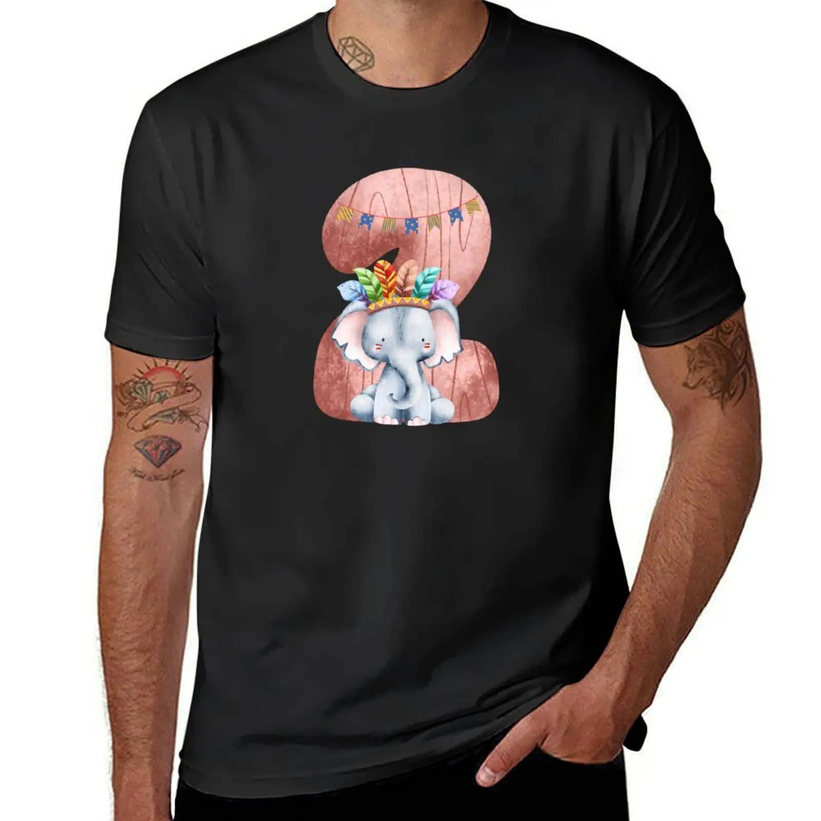 2nd Birthday, 2 Year Old, Numbers, Cute animals, elephant T-Shirt blacks Blouse men workout shirt
2nd Birthday, 2 Year Old, Numbers, Cute animals, elephant T-Shirt blacks Blouse men workout shirt