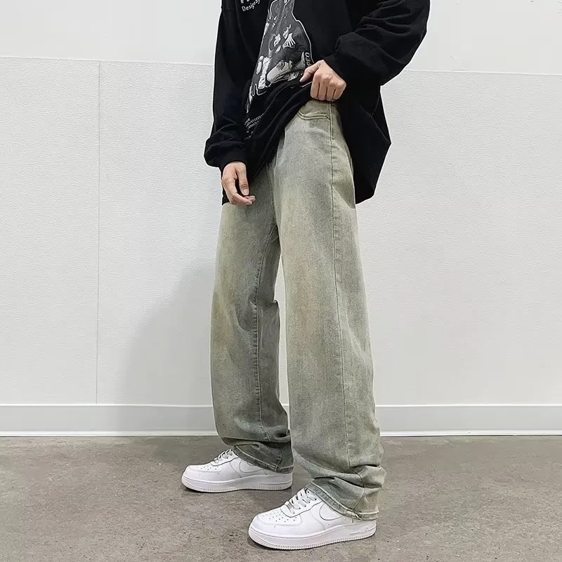 Модные мужские свободные джинсы прямого кроя из тонкой хлопково-полиэстеровой смеси для лета, с вышитыми надписями, повседневные, в уличном стиле
Модные мужские свободные джинсы прямого кроя из тонкой хлопково-полиэстеровой смеси для лета, с вышитыми надписями, повседневные, в уличном стиле