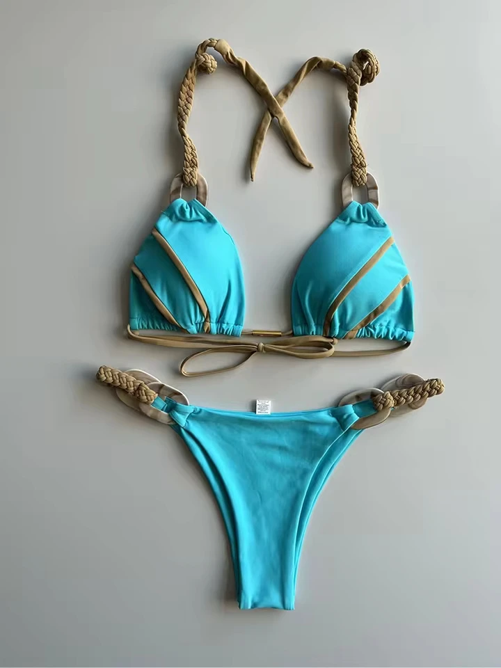 Vzvn 2026 New All Season Backless Bikinis Sexy Lace Up High Waist Bikini Set for Women Split Swimsuit Beach Bikini 2 Piece Set
Vzvn 2026 New All Season Backless Bikinis Sexy Lace Up High Waist Bikini Set for Women Split Swimsuit Beach Bikini 2 Piece Set