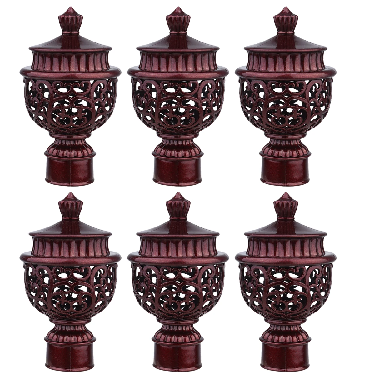 6pcs Curtain Rod Finials Retro Hollow Plastic End Caps for Drapery Bedroom Window Accessories Red Easy Install Decorative Home
6pcs Curtain Rod Finials Retro Hollow Plastic End Caps for Drapery Bedroom Window Accessories Red Easy Install Decorative Home