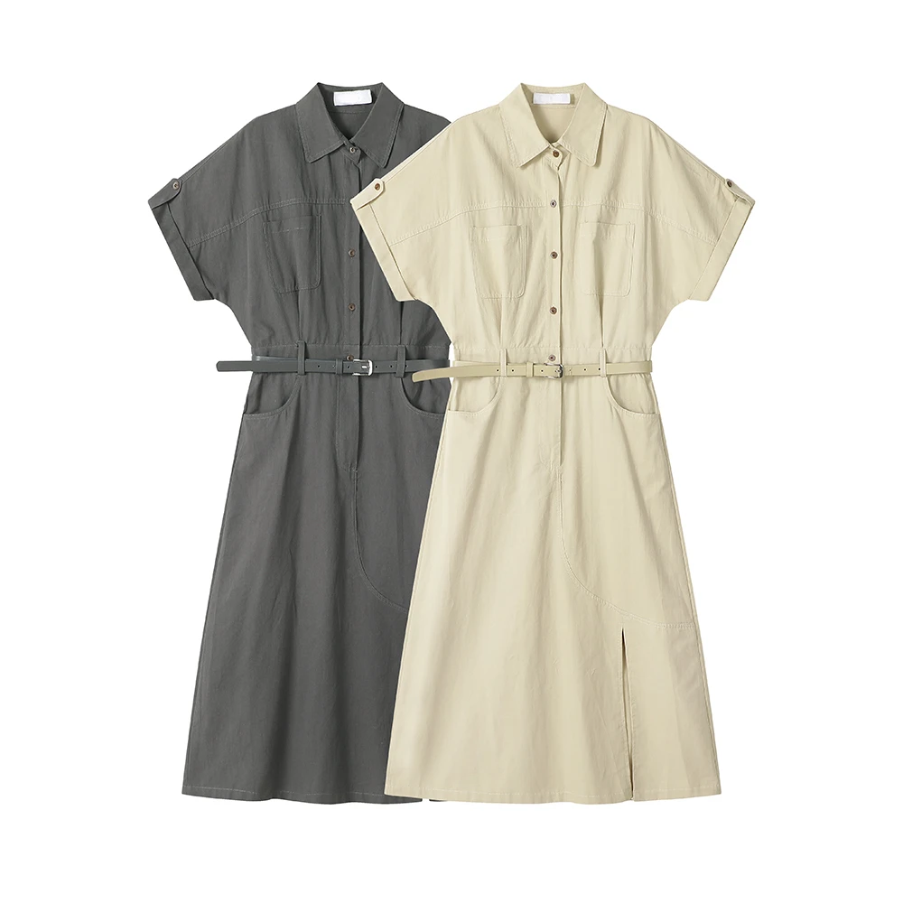 Women Summer Dress High Quality New Polo Collar Dress Versatile Casual Waist Dress
Women Summer Dress High Quality New Polo Collar Dress Versatile Casual Waist Dress