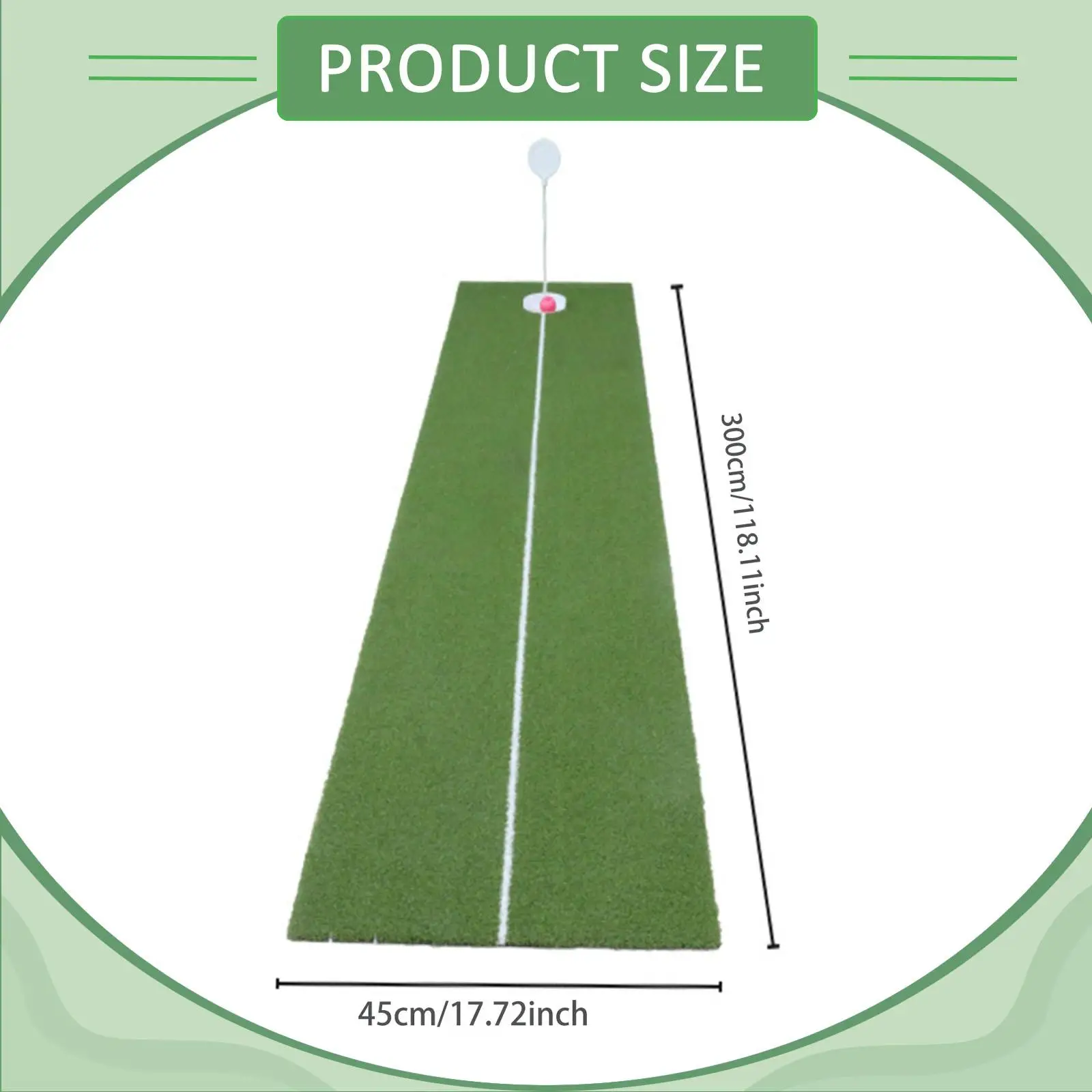 Golf Putting Mat with 1 Hole Cup Premium Grass Simulated Golf Practice Mat Trainer for Indoor Outdoor Backyard
Golf Putting Mat with 1 Hole Cup Premium Grass Simulated Golf Practice Mat Trainer for Indoor Outdoor Backyard
