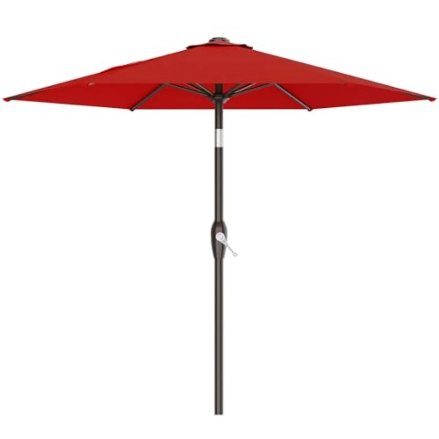7.5FT Patio Umbrella Table Market Umbrella with 6 Sturdy Ribs, Button Tilt/Crank Heavy-Duty Round Outdoor Umbrellas for Garden,
7.5FT Patio Umbrella Table Market Umbrella with 6 Sturdy Ribs, Button Tilt/Crank Heavy-Duty Round Outdoor Umbrellas for Garden,