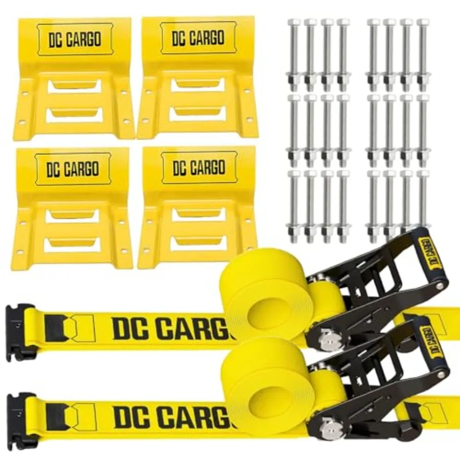 E Track Wheel Chock UTV Tie Down Straps Kit 2 Pack 4, 500lb Break gth - Heavy Duty Ratchet Tire Straps System for Four-Wheeler
E Track Wheel Chock UTV Tie Down Straps Kit 2 Pack 4, 500lb Break gth - Heavy Duty Ratchet Tire Straps System for Four-Wheeler