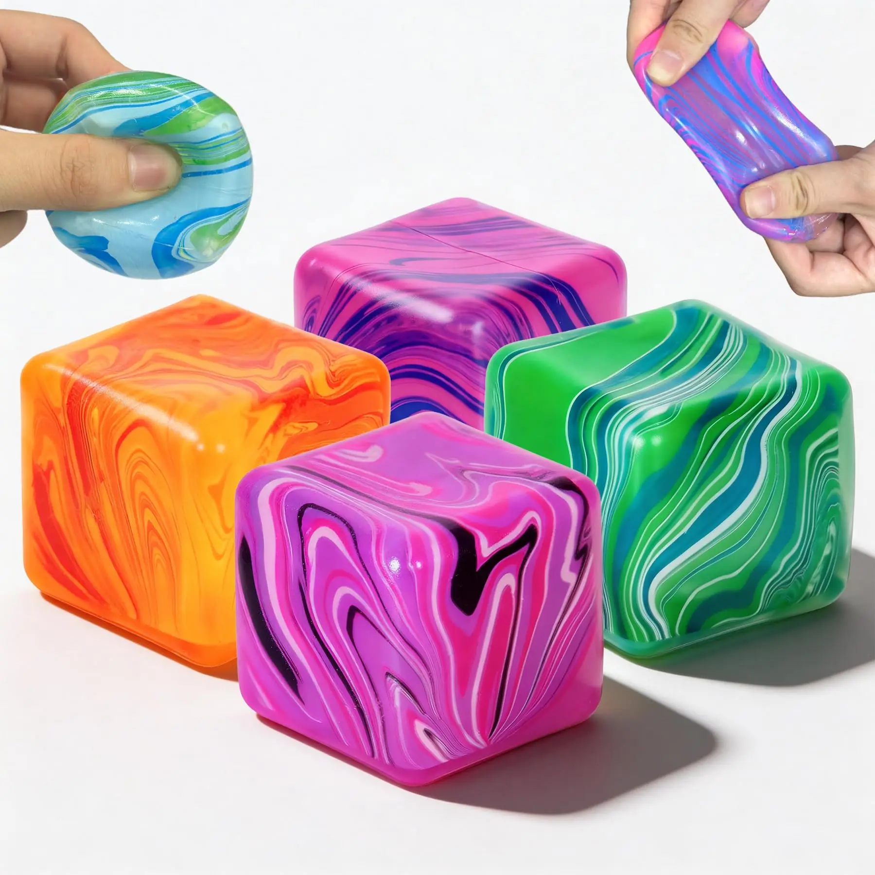 Cube Squishy Stress Ball Super Elastic Squeeze Toy Handheld Fidget Toy for Stress Relief Calming Sensory Play
Cube Squishy Stress Ball Super Elastic Squeeze Toy Handheld Fidget Toy for Stress Relief Calming Sensory Play