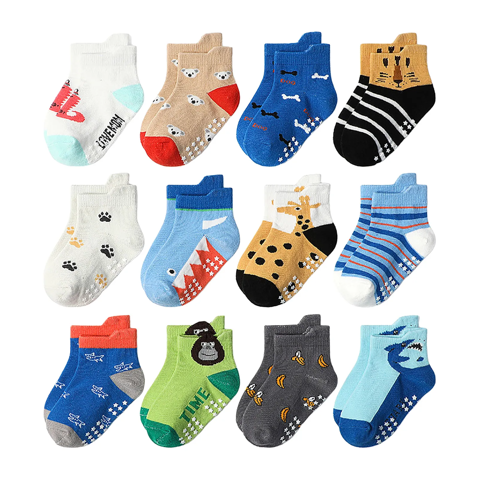 Toe Socks 12PC Children Socks Comfortable Soft Fashion Cute Cartoon Children Floor Socks Nonslip Socks Toddler Boys
Toe Socks 12PC Children Socks Comfortable Soft Fashion Cute Cartoon Children Floor Socks Nonslip Socks Toddler Boys