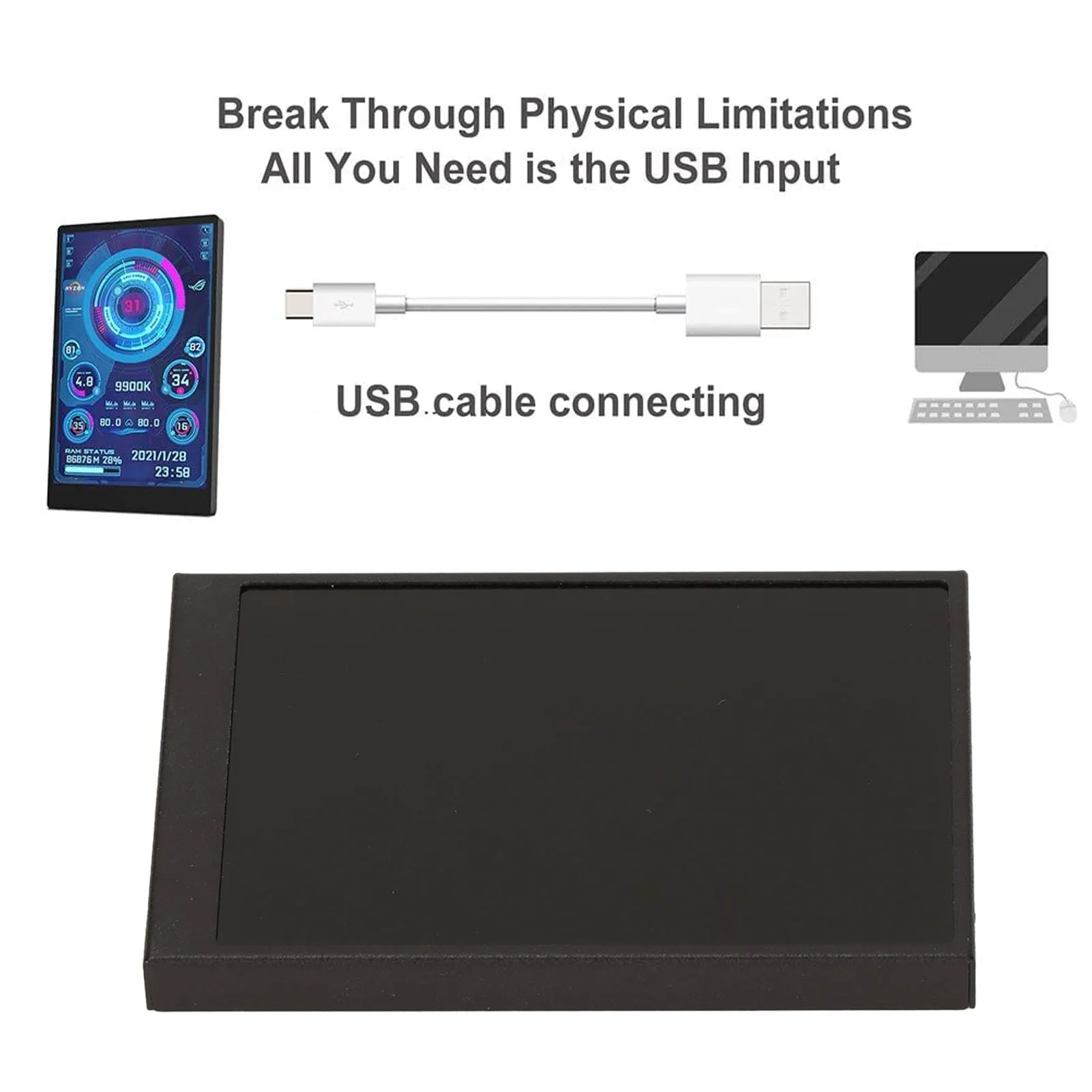 Экран дисплея температуры ПК, USB-мини-экран, простое подключение, бесступенчатая яркость, переключающий экран, монитор данных процессора ПК для графического процессора
Экран дисплея температуры ПК, USB-мини-экран, простое подключение, бесступенчатая яркость, переключающий экран, монитор данных процессора ПК для графического процессора