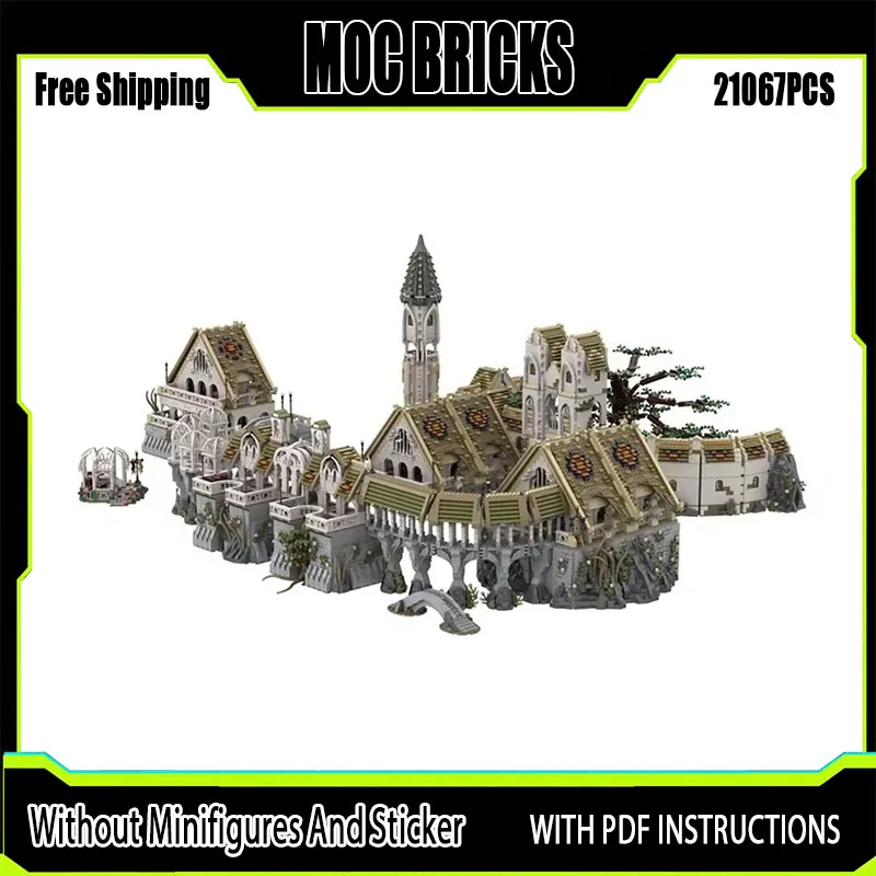Технологические кирпичи Moc, строительные блоки, волшебные кольца, фильм UCS, модель Rivendell Valley, сделай сам, сборка, вид на улицу, игрушки, подарки
Технологические кирпичи Moc, строительные блоки, волшебные кольца, фильм UCS, модель Rivendell Valley, сделай сам, сборка, вид на улицу, игрушки, подарки
