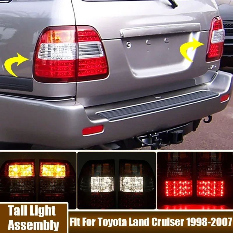 Высококачественный автомобильный задний фонарь в сборе, подходит для Toyota Land Cruiser 1998-2007, фонарь заднего хода, стоп-сигнал, автомобильные аксессуары
Высококачественный автомобильный задний фонарь в сборе, подходит для Toyota Land Cruiser 1998-2007, фонарь заднего хода, стоп-сигнал, автомобильные аксессуары