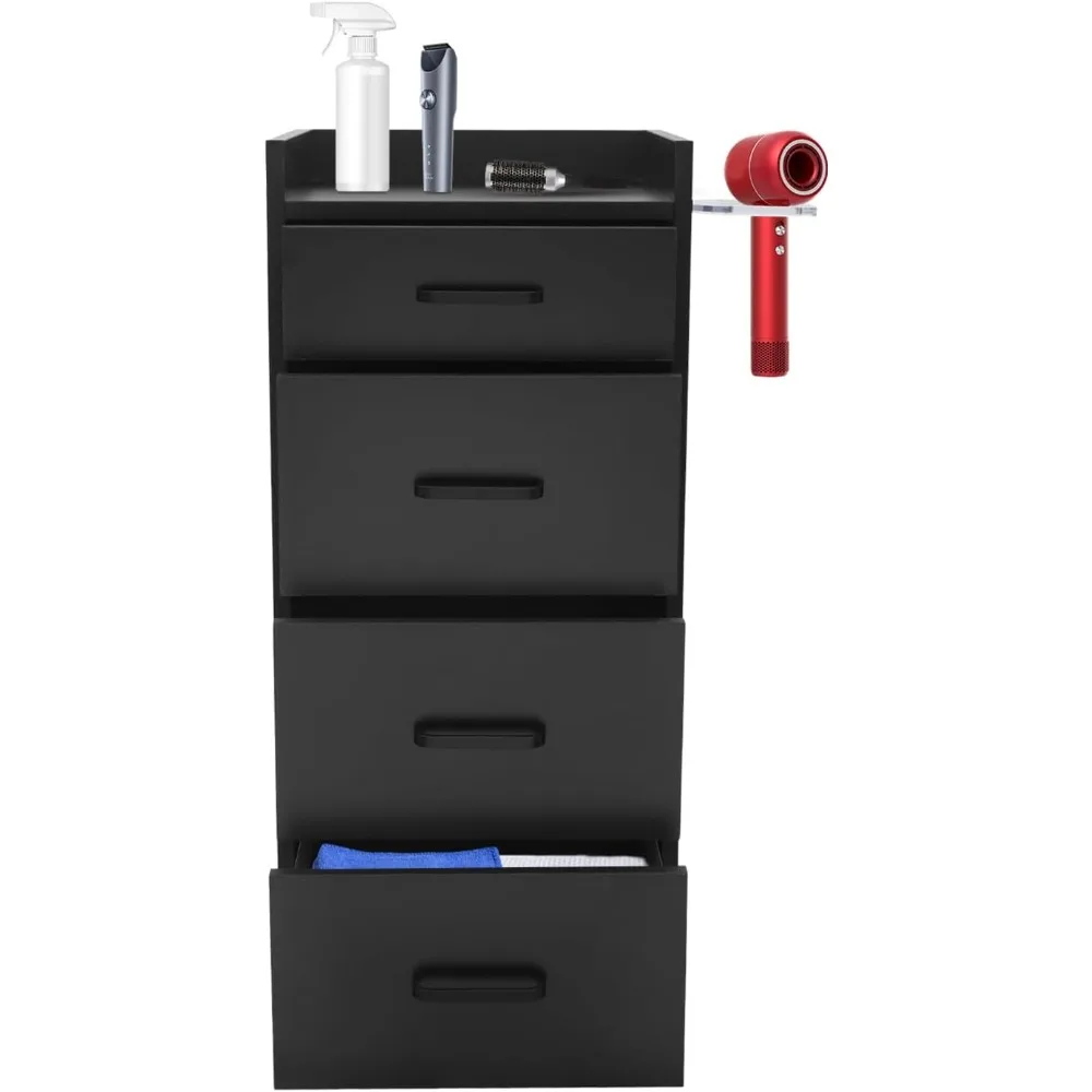 MDF rolling salon cart with 4 drawers, hair dryer holder, 360° wheels, suitable for beauty spa and barbershop。
MDF rolling salon cart with 4 drawers, hair dryer holder, 360° wheels, suitable for beauty spa and barbershop。