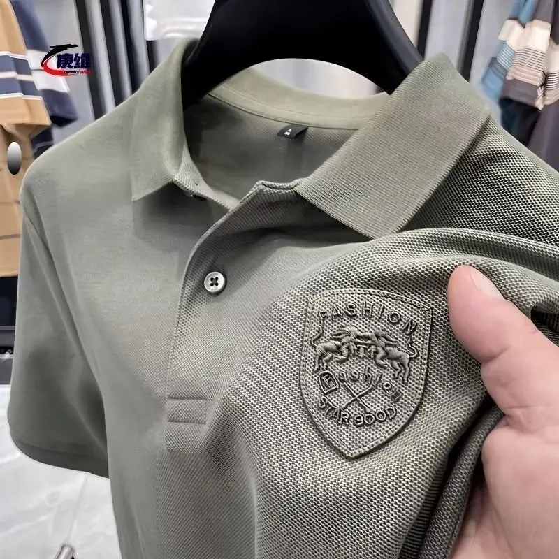 Men's Polo Shirt Short Sleeve High End Men's Versatile Casual New Fashion Trend Collar T-shirt Half Sleeve Top
Men's Polo Shirt Short Sleeve High End Men's Versatile Casual New Fashion Trend Collar T-shirt Half Sleeve Top